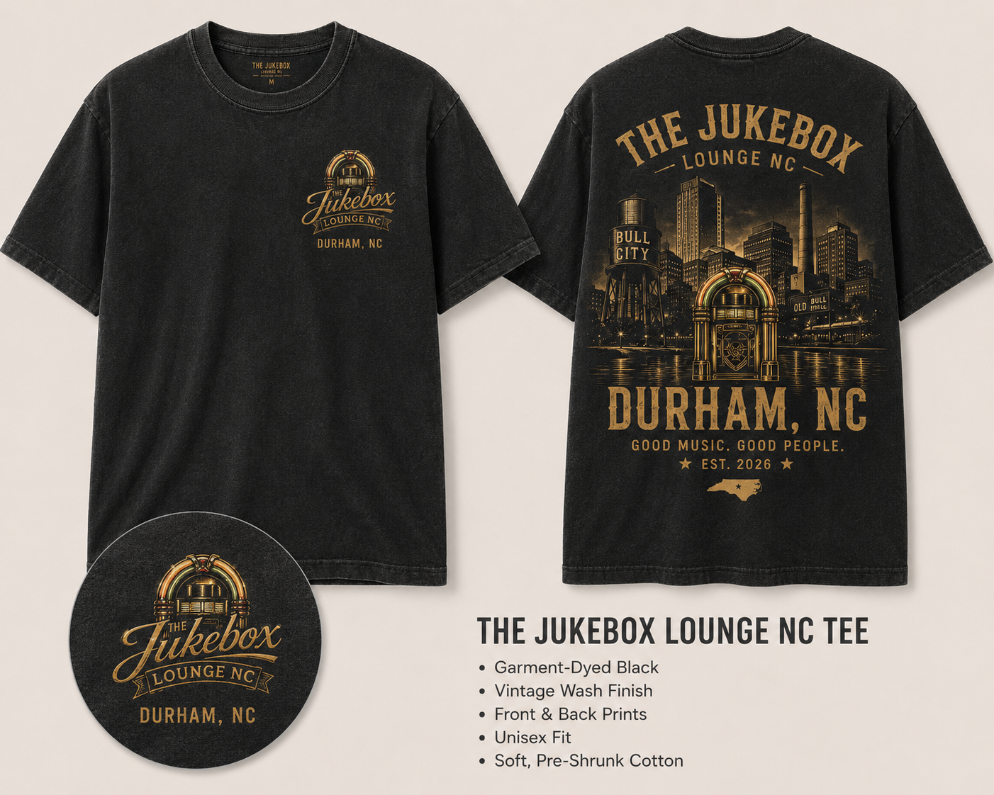 NC Born. Bull City Made Tee